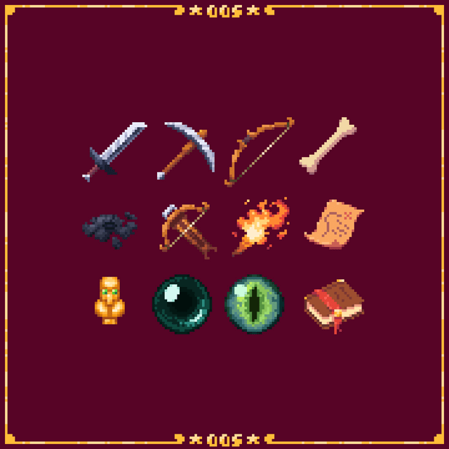 Some more Minecraft items in my style ⚔️ (24x24) :D 
