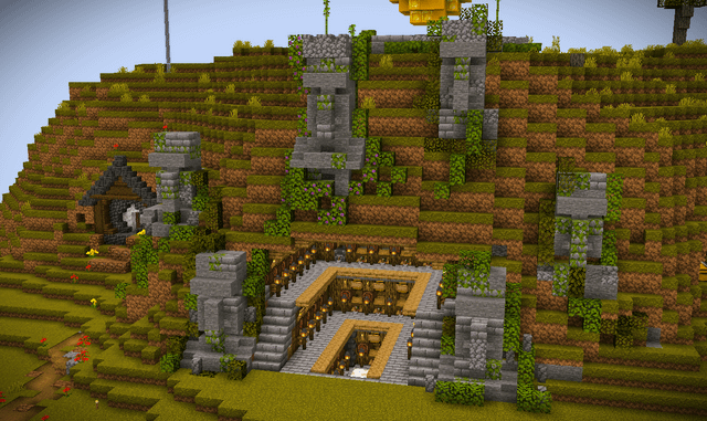 Villager Trading Hall in a Friend's SMP