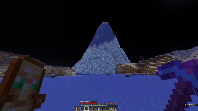 I built a huge iceberg and inside of it , my secret base