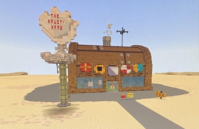 I built the Krusty Krab in Minecraft!