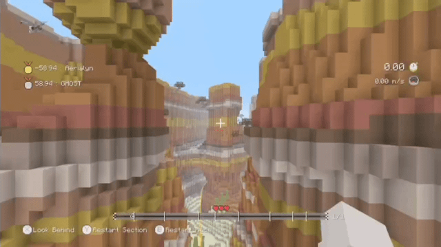 I Completed Canyon in 58 Seconds on The Minecraft Legacy Edition Glide Mini-Game!