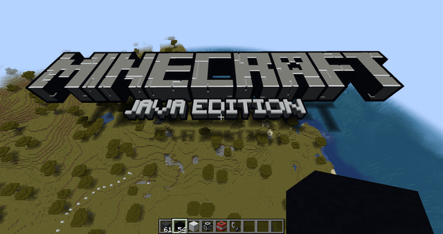 i finally Build The Minecraft Java Edition Logo (it took me 2 months to build and by copying the size image (found in google) of the blocks)