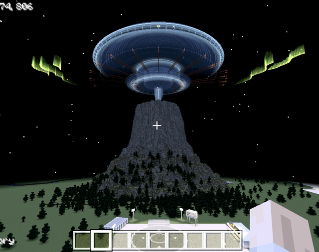 I made devils tower and the mothership.