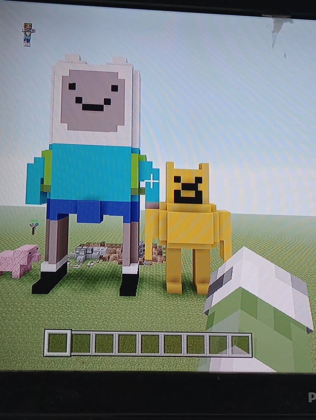 I made finn and Jake from adventure time 