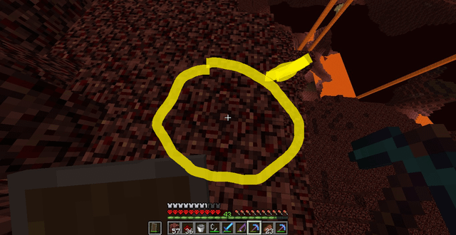 I found a strange rhombus shape in the netherrack