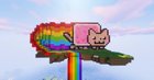 I built a rainbow interior themed Nyan Cat house!