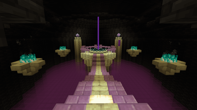 The endportal room I build on a server. What do you think?