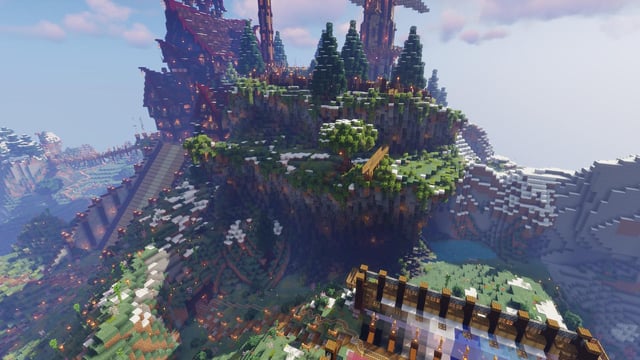 I made a Custom Cliff in survival