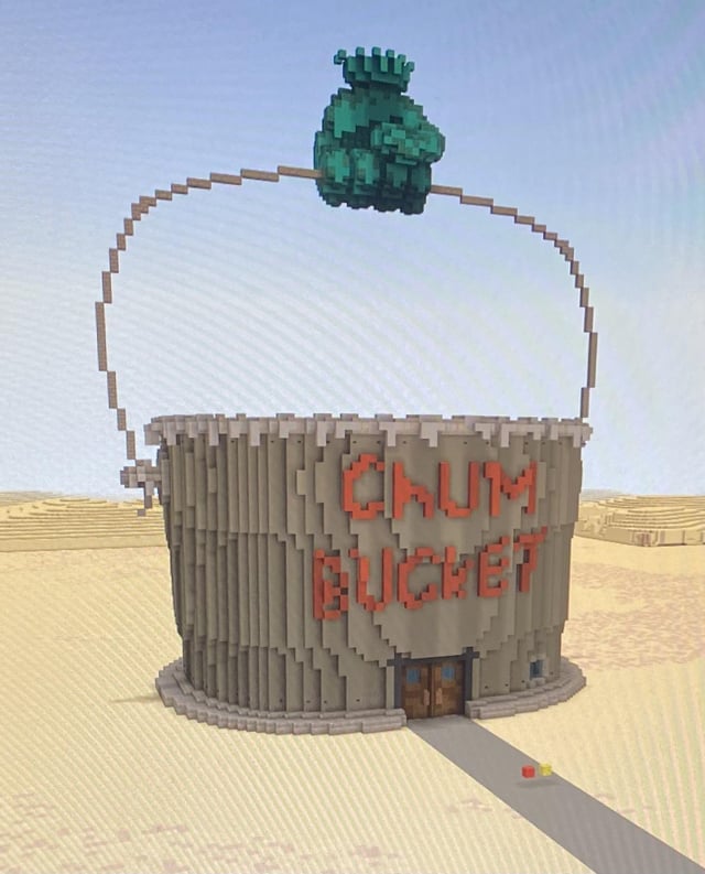 I built the Chum Bucket in Minecraft!