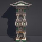 I updated an old building. The second image is the original from years ago.