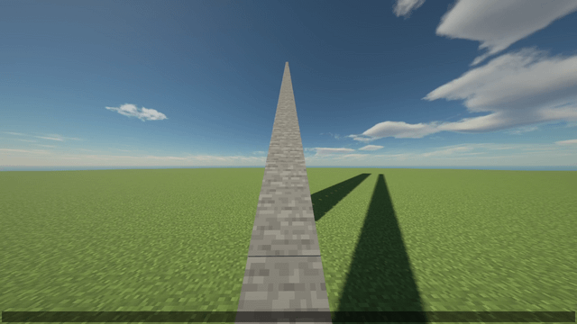 I made a slope with commands