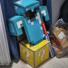 Made a Minecraft themed birthday party for our friend!