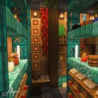 I tried building colorful, detailed interiors, including a throne room!