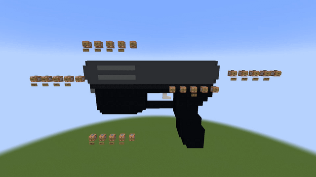 I made a working assault rifle in minecraft