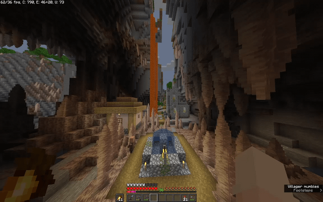 I was exploring new 1.18 chunks in my survival world and came across this pretty cool village, sorry about the stuttering, OBS is cringe sometimes