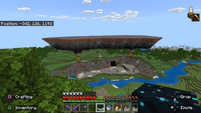 I've built this massive floating island and dug out all the blocks beneath it..any ideas for what I should do with it?