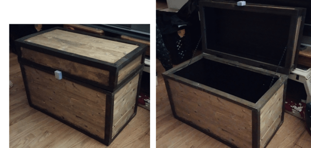 I made my son a double chest for Christmas. The color's a bit off, and it's a little too tall, but he still loves it.