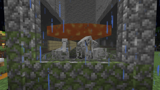 I went AFK and a thunderstorm just happened to roll along. They spawned in the Iron Golem kill chamber