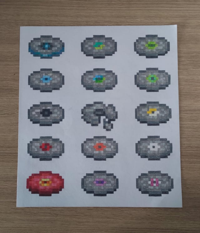 I drew the minecraft discs