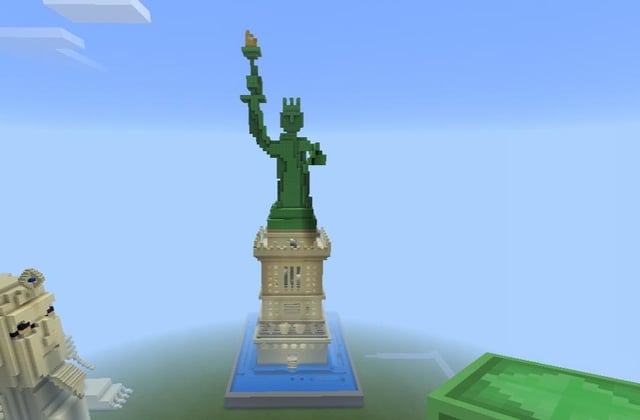 I tried making the Statue of Liberty without any tutorial or guide