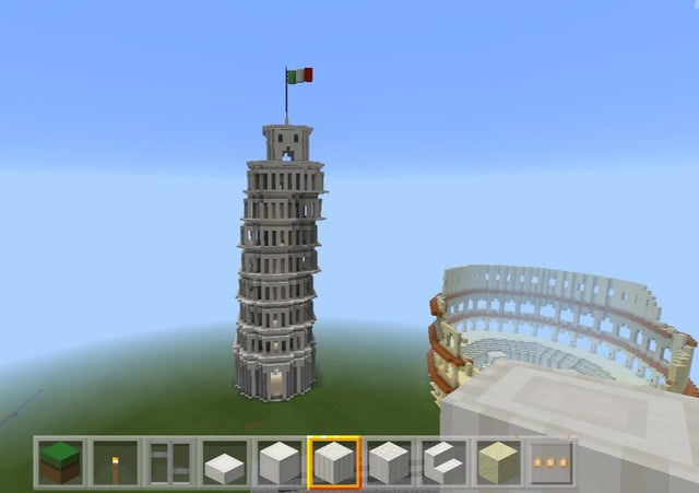 I tried making the Leaning Tower of Pisa without any tutorial or guide. Looks like I messed it up lol