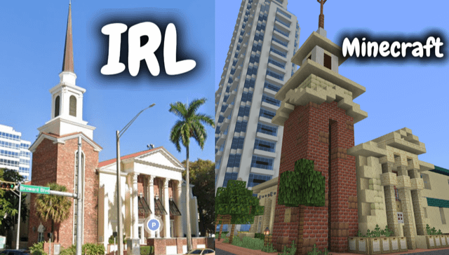 Fort Lauderdale Church Recreated in Minecraft