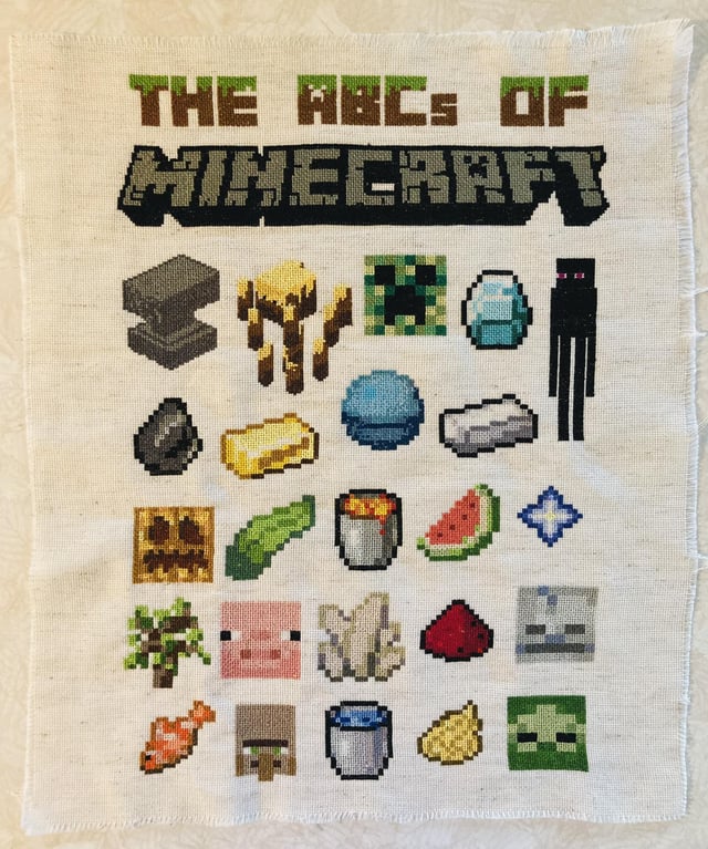 I made a Minecraft cross-stitch