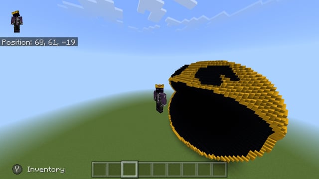 I built a gigantic 3D Pac-Man in minecraft. What are your thoughts?