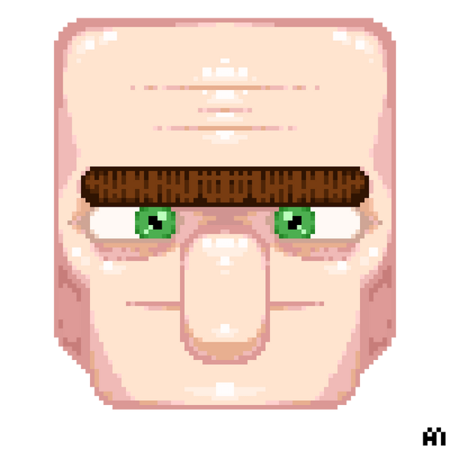 I made a villager face…