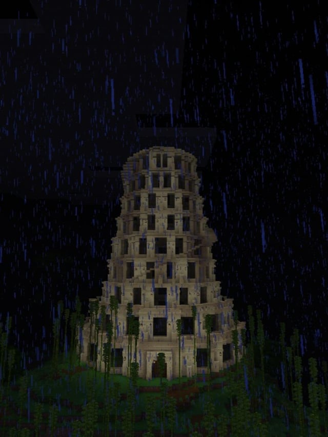 I built the Tower of Babel in Survival Minecraft!