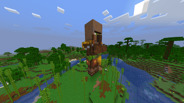 I Made a Statue of a Jungle Villager :)