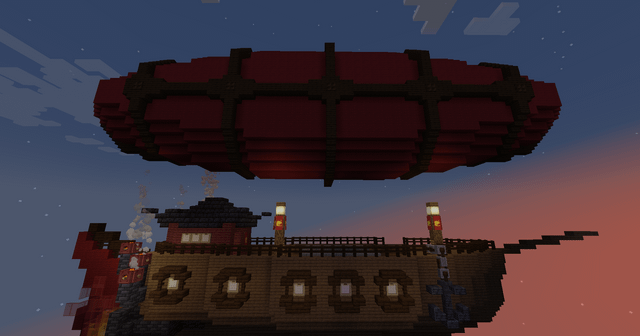 I was making an East Asian steampunk airship, and I want to get feedback as I'm not the best with exteriors.