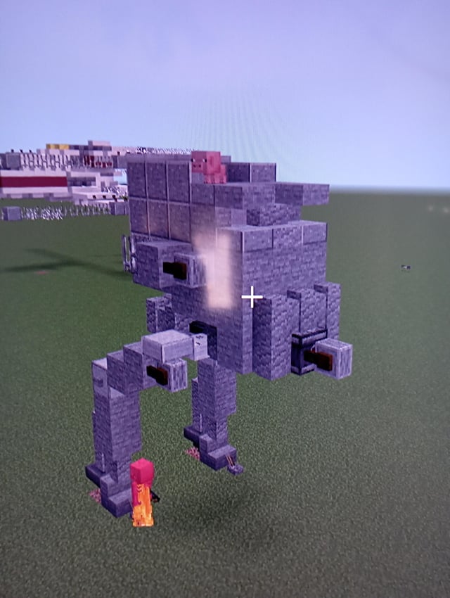 i tried making a At-St from star wars into Minecraft