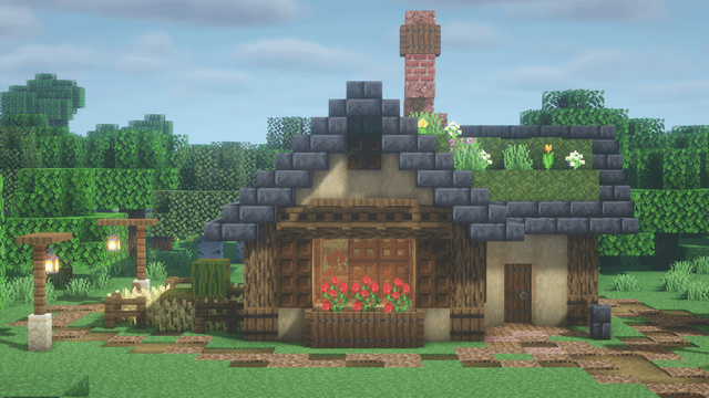 I built a cozy cottage in Minecraft. Thoughts?