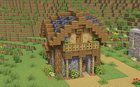 I upgraded the small library of the plains village. Tried to keep the concept, shape and materials as close to the original, as possible.