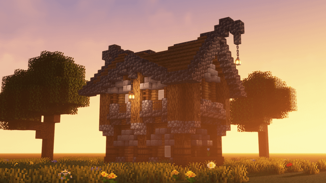 I designed my first medieval house, pretty happy with it.