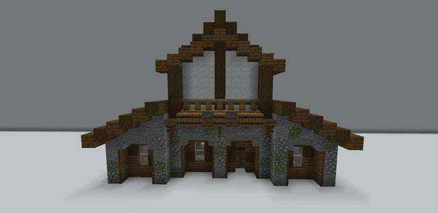 I built a small rustic house. Not the best build i made but its pretty ok.