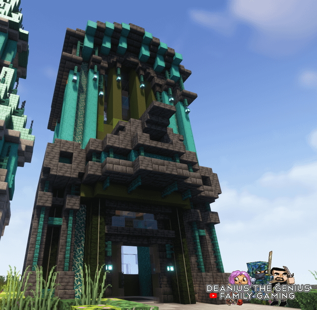 I had always loved Aqua Town from Hermitcraft season 7 and the builds that were done in this area. Never having the opportunity before now to try my hand at this style, I would like to think this building would be right at home in one of the unused plots in Aqua Town.