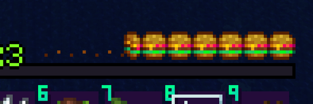 I turned my hunger bar into cheese burgers :)