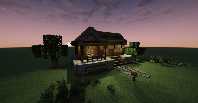 A cottage that I made on superflat with some building mods