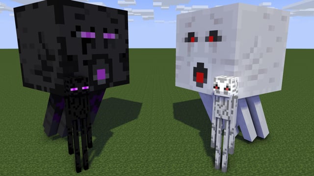 I switched the colors of the Ghast & the Enderman!