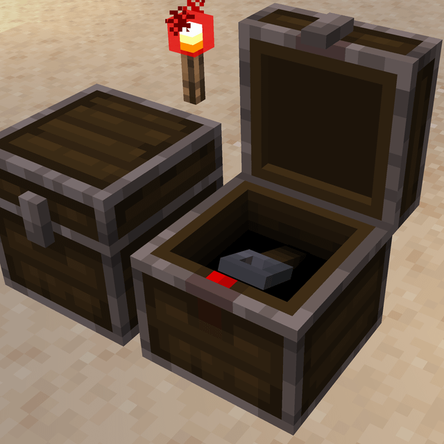 I remodelled trapped chests so there's a tripwire hook inside of it