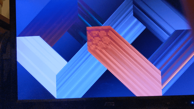 I got a perfect pattern in the Minecraft April fools screensaver