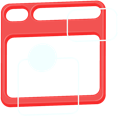Red icon ressembling a website window