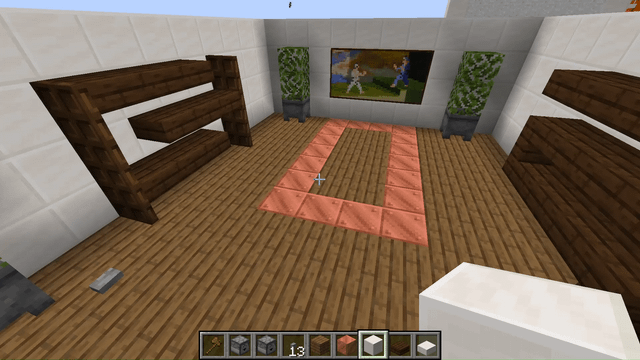 I made a redstone staircase hidden in the floor.