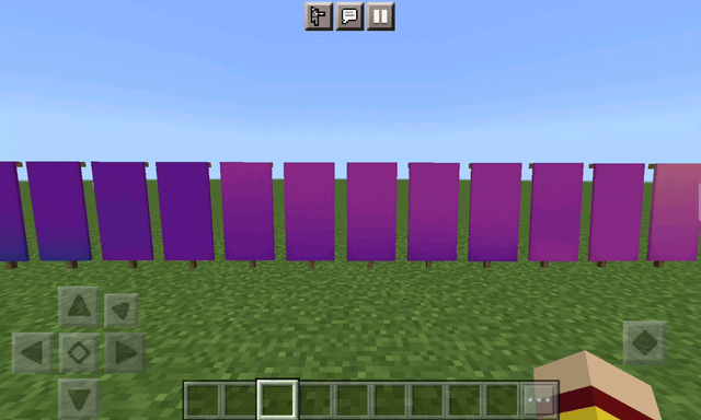 I have done a rainbow of banners in minecraft!