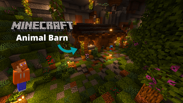 I made an Epic Medieval Lush Animal Barn in Minecraft?!