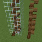 I made a spiral staircase for 1 block tall roofs.