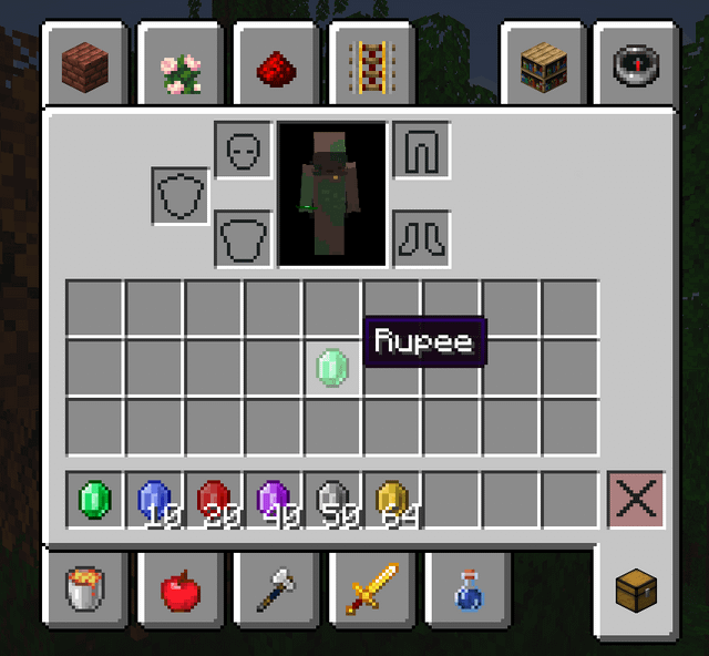 I made Rupees in Minecraft