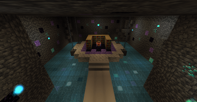 I dont consider myself a good builder in any way but I did want to show off my enchantment crystal pool cave I built in me and my friends modded survival server :)